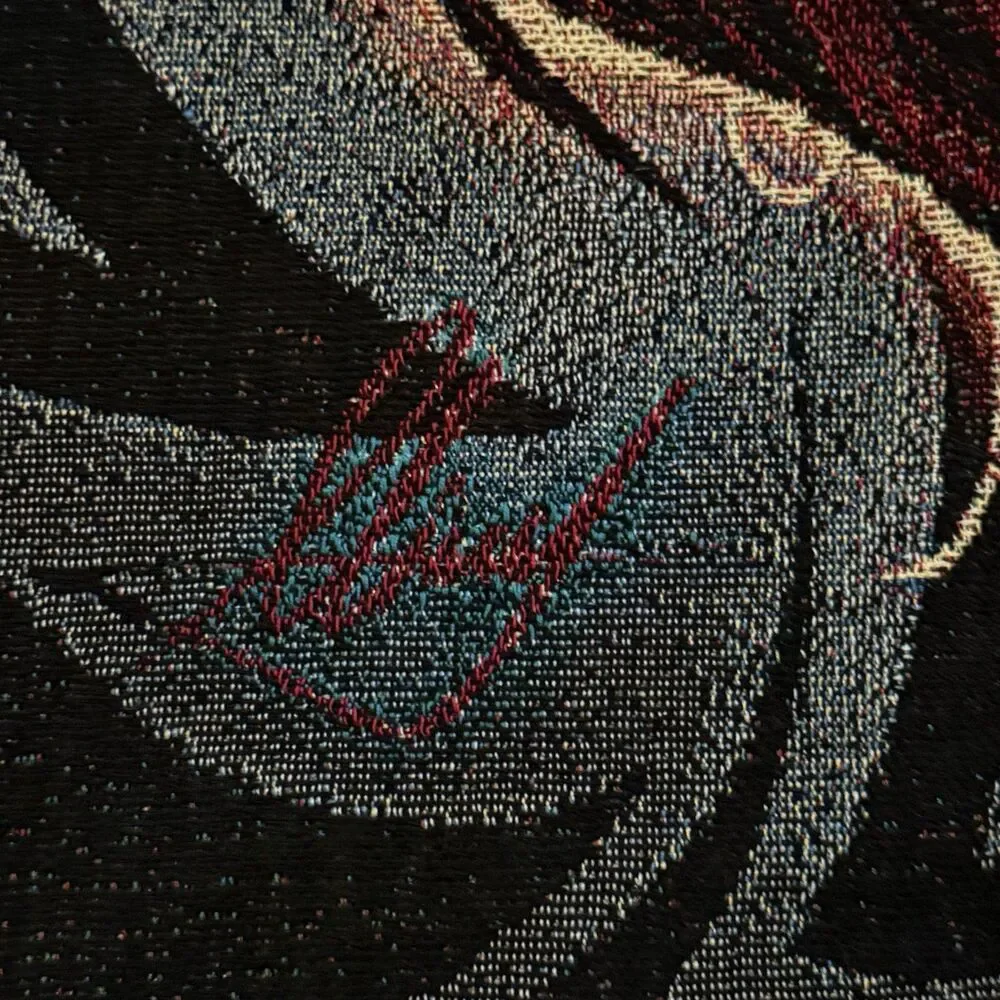 Ruth Thompson Bloodblade Fantasy Dragon Woven Tapestry Throw Blanket 71x53 Goth